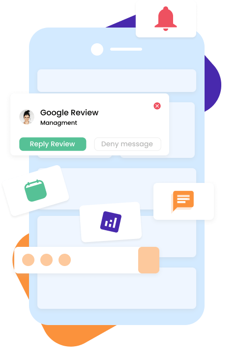 Illustration showcasing the platform's key features